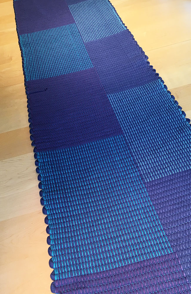 Blue & Purple Block Table Runner