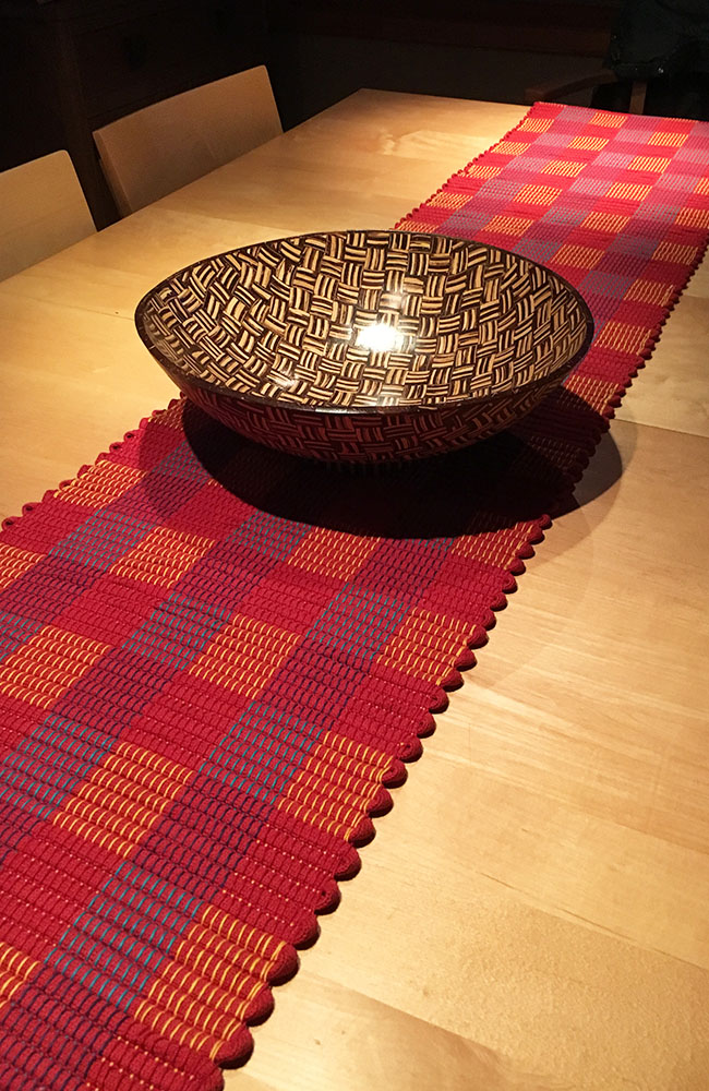 Bright Color Block Table Runner